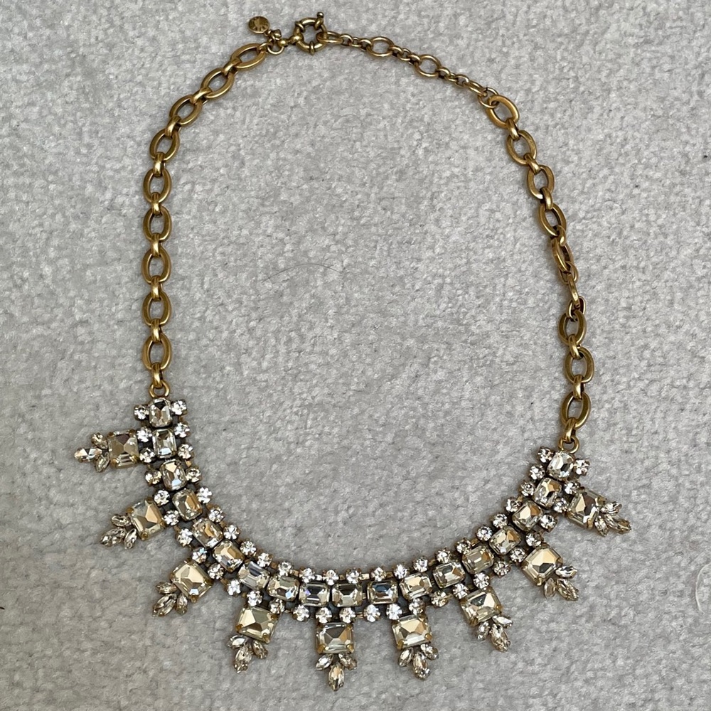 J.Crew Crystal Art Deco Style Necklace